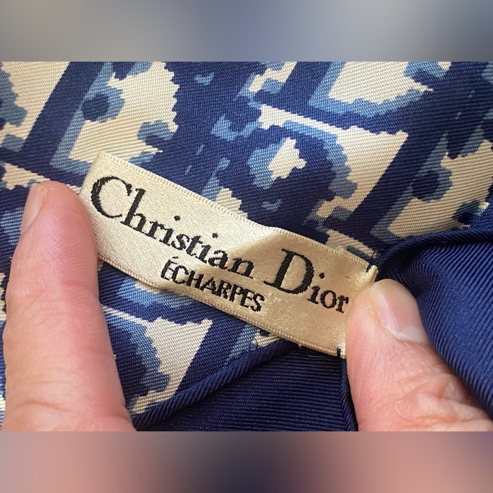 MITZAH DIOR OBLIQUE SILK NECKERCHIEF - Picture 6 of 11